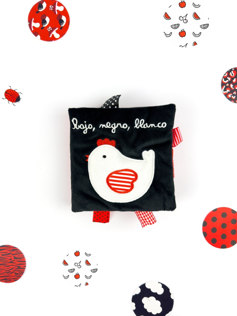 Cajita Rojo,negro y blanco.