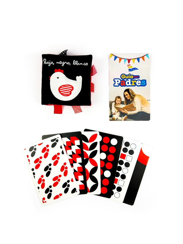 Cajita Rojo, negro, blanco
