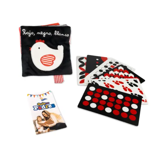 Cajita Rojo, negro, blanco